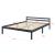 [en.casa]® Rama pat lemn Nakkila DG140, 206 x 146 x 50 cm, lemn de brad, 150 Kg, gri inchis mat lacuit, dublu, cu gratar HausGarden Leisure