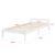 [en.casa]® Rama pat lemn Nakkila W120, 206 x 126 x 50 cm, lemn de brad, 150 Kg, alb mat lacuit, dublu, cu gratar HausGarden Leisure