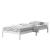 [en.casa]® Rama pat lemn Nakkila W120, 206 x 126 x 50 cm, lemn de brad, 150 Kg, alb mat lacuit, dublu, cu gratar HausGarden Leisure