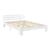 [en.casa]® Rama pat lemn Nivala W160, 204 x 164 x 68 cm, lemn brad/PAL, 200 Kg, alb mat lacuit ,cu gratar, dublu HausGarden Leisure