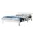 [en.casa]® Rama pat lemn Nivala W160, 204 x 164 x 68 cm, lemn brad/PAL, 200 Kg, alb mat lacuit ,cu gratar, dublu HausGarden Leisure