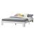 Rama pat lemn brad Raisio W180 alb 204 x 184 x 30 cm [en.casa] HausGarden Leisure
