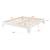 Rama pat lemn brad Raisio W180 alb 204 x 184 x 30 cm [en.casa] HausGarden Leisure