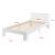 [en.casa]® Rama pat lemn Nivala W100, 204 x 104 x 68 cm, lemn brad/PAL, 100 Kg, alb mat lacuit, cu gratar, single HausGarden Leisure
