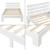 [en.casa]® Rama pat lemn Nivala W100, 204 x 104 x 68 cm, lemn brad/PAL, 100 Kg, alb mat lacuit, cu gratar, single HausGarden Leisure