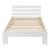 [en.casa]® Rama pat lemn Nivala W100, 204 x 104 x 68 cm, lemn brad/PAL, 100 Kg, alb mat lacuit, cu gratar, single HausGarden Leisure