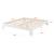 Rama pat lemn brad Raisio W160 alb 204 x 164 x 30 cm [en.casa] HausGarden Leisure