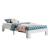 Rama pat lemn brad Raisio W100 alb 204 x 104 x 30 cm [en.casa] HausGarden Leisure