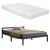 [en.casa]® Pat rama lemn Nakkila 140DG, 140 x 200 cm, lemn brad/spuma rece, dublu, 150 Kg, gri inchis mat cu saltea si gratar pat HausGarden Leisure