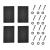 Picioare banca AATL-5708 set 2 buc 30 x 43 cm negru [en.casa] HausGarden Leisure