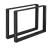 Picioare masa AATL-5702 set 2 buc 90 x 72 cm negru [en.casa] HausGarden Leisure