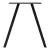 Set Model6 California 2 bucati picioare masa 70 x 12 x 72 cm metal/negru [en.casa] HausGarden Leisure