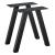 Set Model5 California 2 bucati picioare masa 40 x 12 x 40 cm metal/negru [en.casa] HausGarden Leisure