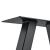 Set Model5 California 2 bucati picioare masa 40 x 12 x 40 cm metal/negru [en.casa] HausGarden Leisure