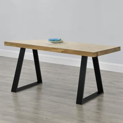 Set Model 4 California 2 bucati picioare masa 70 x 10 x 72 cm metal/negru [en.casa] HausGarden Leisure