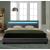 Corium® Pat frantuzesc dublu Berlin7 iluminat cu LED, Corium,180x200 cm, MDF/poliester, gri inchis, cu saltea HausGarden Leisure
