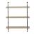 Raft design HTRW-827OL cu 3 nivele rama otel culoarea lemnului [en.casa] HausGarden Leisure