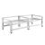 Suport dublu pentru masina spalat Bothel fiecare cu cate 1 raft extensibil [en.casa] HausGarden Leisure