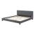 Corium® Pat frantuzesc modern, tapitat Rioja, imitatie de piele,180 x 200 cm, gri inchis, fara saltea HausGarden Leisure