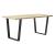 Set 2 picioare masa ACTL-3802 negru mat 55 - 75 x 72 cm  [en.casa] HausGarden Leisure