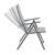Set 2 bucati scaune gradina Kalamata HG gri deschis pliabile cu cotiere si spatar reglabil [en.casa] HausGarden Leisure