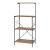 Raft bucatarie Billund 133x60x42cm metal pal negru/efect nuc [en.casa] HausGarden Leisure