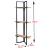 Raft de sine statator Bjerringbro 150x55x24cm negru/efect nuc [en.casa] HausGarden Leisure