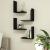Set 4 bucati raft de perete Broby S negru [en.casa] HausGarden Leisure