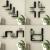 Set 4 bucati raft de perete Broby S negru [en.casa] HausGarden Leisure