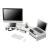 Suport ecran calculator Vilppula 40 x 27 x 9 cm alb reglabil [en.casa] HausGarden Leisure