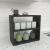 Raft de sine statator Hjo 40x43,5x20cm pal negru marmorat [en.casa] HausGarden Leisure