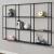 Raft de perete Jelsa 130 x 18 x 110 cm metal negru [en.casa] HausGarden Leisure