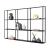 Raft de perete Jelsa 130 x 18 x 110 cm metal negru [en.casa] HausGarden Leisure