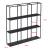 Raft de perete Jelsa 100 x 18 x 110 cm metal negru [en.casa] HausGarden Leisure