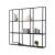 Raft de perete Jelsa 100 x 18 x 110 cm metal negru [en.casa] HausGarden Leisure
