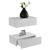 Set 2 bucati comoda suspendata Model 6 alb mat 46x30x15cm [en.casa] HausGarden Leisure