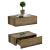 Set 2 bucati comoda suspendata Model 5 efect lemn 46x30x15cm [en.casa] HausGarden Leisure