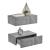 Comoda Model 5 set 2 buc efect beton [en.casa] HausGarden Leisure