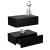 Set 2 bucati comoda suspendata Model 4 negru lacuit lucios 46x30x15cm [en.casa] HausGarden Leisure