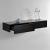 Set 2 bucati comoda suspendata Model 4 negru lacuit lucios 46x30x15cm [en.casa] HausGarden Leisure
