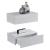 Set 2 bucati comoda suspendata Model 4 alb lacuit lucios 46x30x15cm [en.casa] HausGarden Leisure