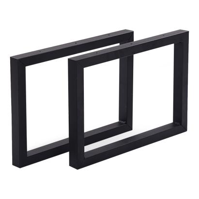 Set 2 bucati picioare banca, en.casa, Lunderskov, 35 x 50 cm, otel, negru mat HausGarden Leisure