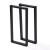 Set 2 buc picior masa Møldrup 56x27cm otel negru mat [en.casa] HausGarden Leisure