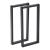 Set 2 buc picior masa Møldrup 56x27cm otel negru mat [en.casa] HausGarden Leisure
