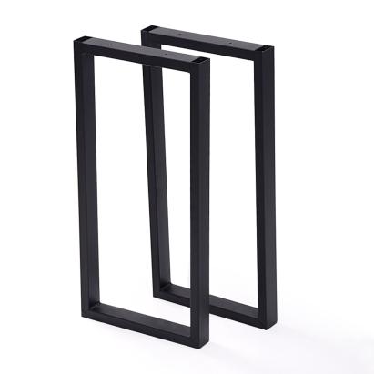 Set 2 buc picior masa Møldrup 56x27cm otel negru mat [en.casa] HausGarden Leisure