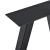 Set 2 bucati picioare banca Mariager 42 x 40 cm otel negru mat [en.casa] HausGarden Leisure