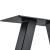 Set 2 bucati picioare banca Mariager 42 x 40 cm otel negru mat [en.casa] HausGarden Leisure