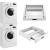 Cadru universal suprapunere uscator - masina de spalat rufe AAWR-8014 cu sertar [en.casa] HausGarden Leisure