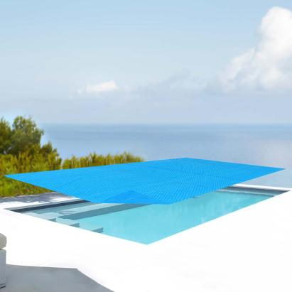 Solar Poolabdeckung Ferrarno 300x200 cm Blau eckig [en.casa] HausGarden Leisure