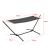 Hamac cu suport Valeta DG negru/gri inchis 120 Kg [en.casa] HausGarden Leisure
